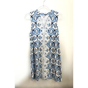 Crown & Ivy Dress Women Size S V-neck Sleeveless Sheath Blue Devils Duke NC Blue